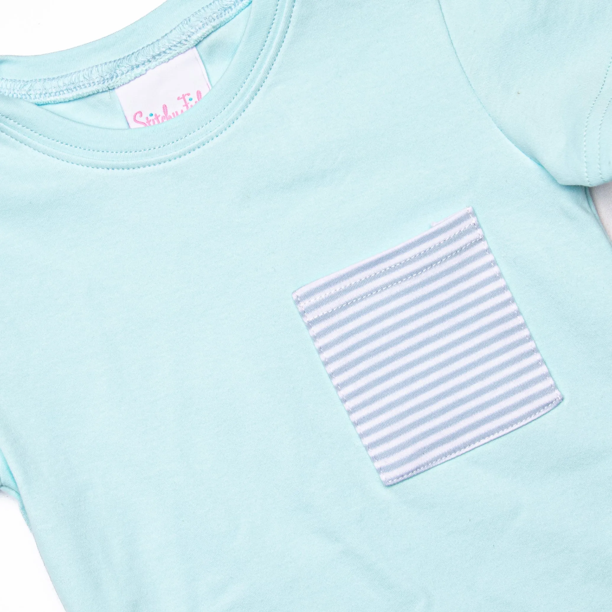 I'll Be Sea-ing You Pima Short Set, Mint