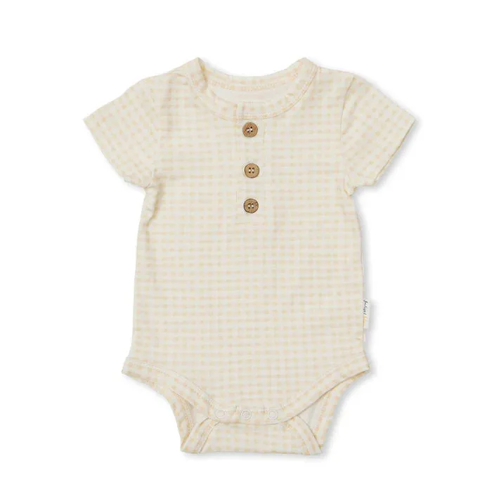 Indigo & Lellow - Jamie Bodysuit | Beige Gingham