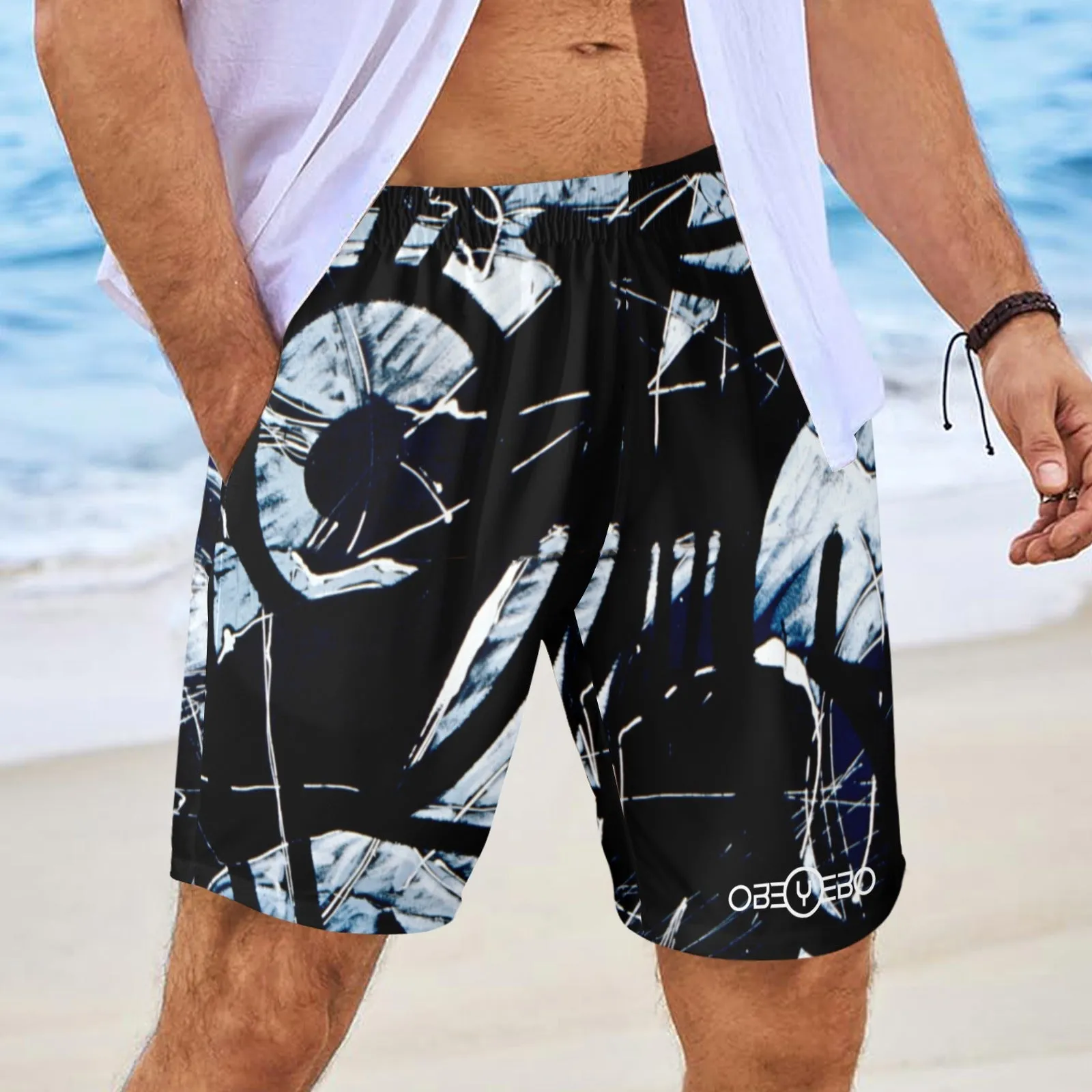 Intermezzo Men's Elastic Beach Shorts
