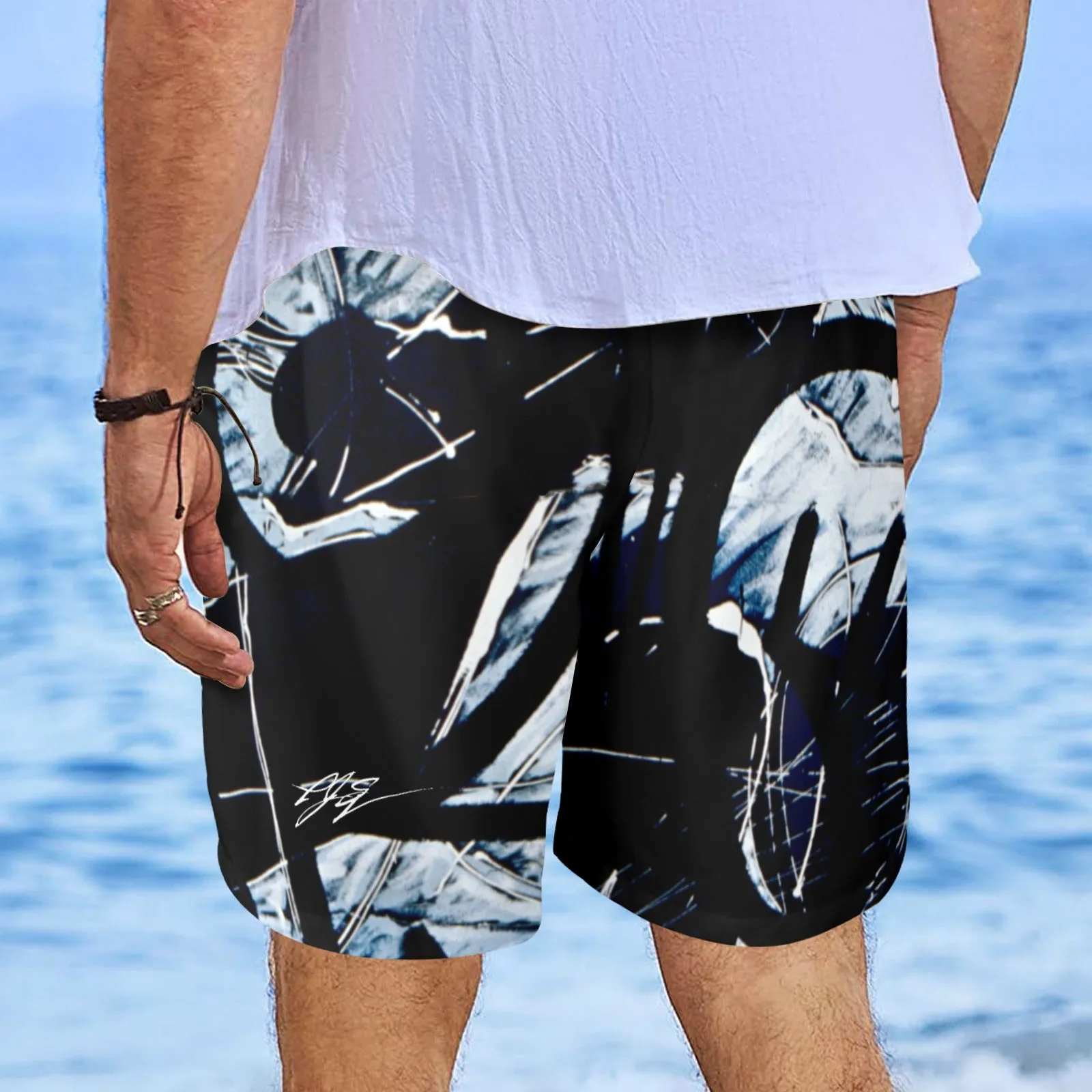 Intermezzo Men's Elastic Beach Shorts
