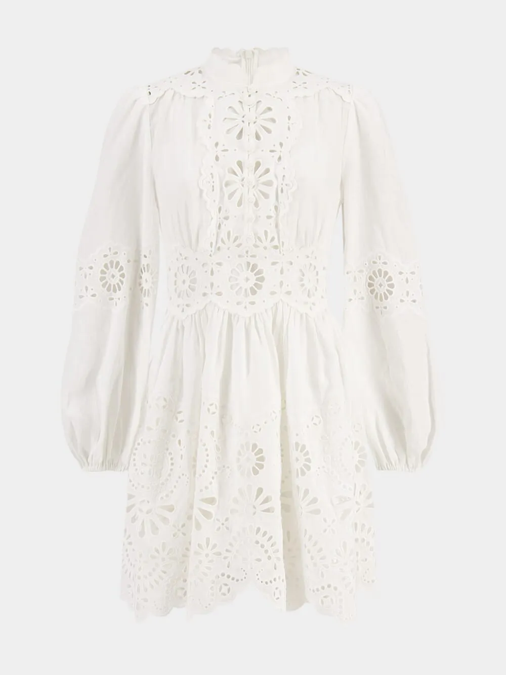 Ivory Acacia Broderie Mini Dress