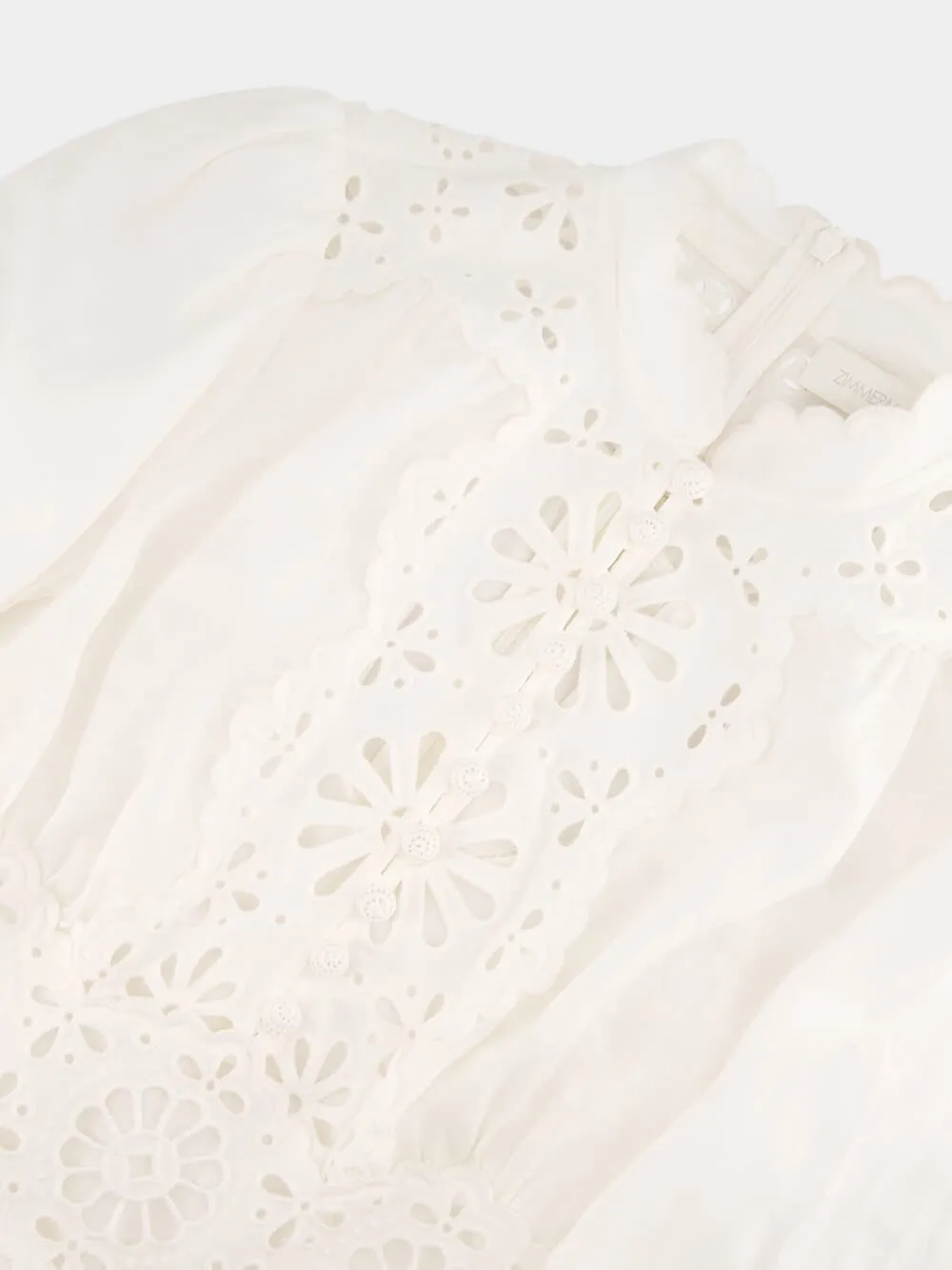 Ivory Acacia Broderie Mini Dress