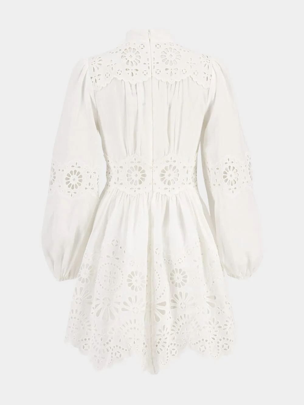 Ivory Acacia Broderie Mini Dress