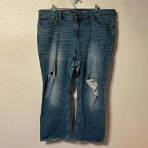 J. Crew Distressed Demi Boot Crop Jeans Size 34