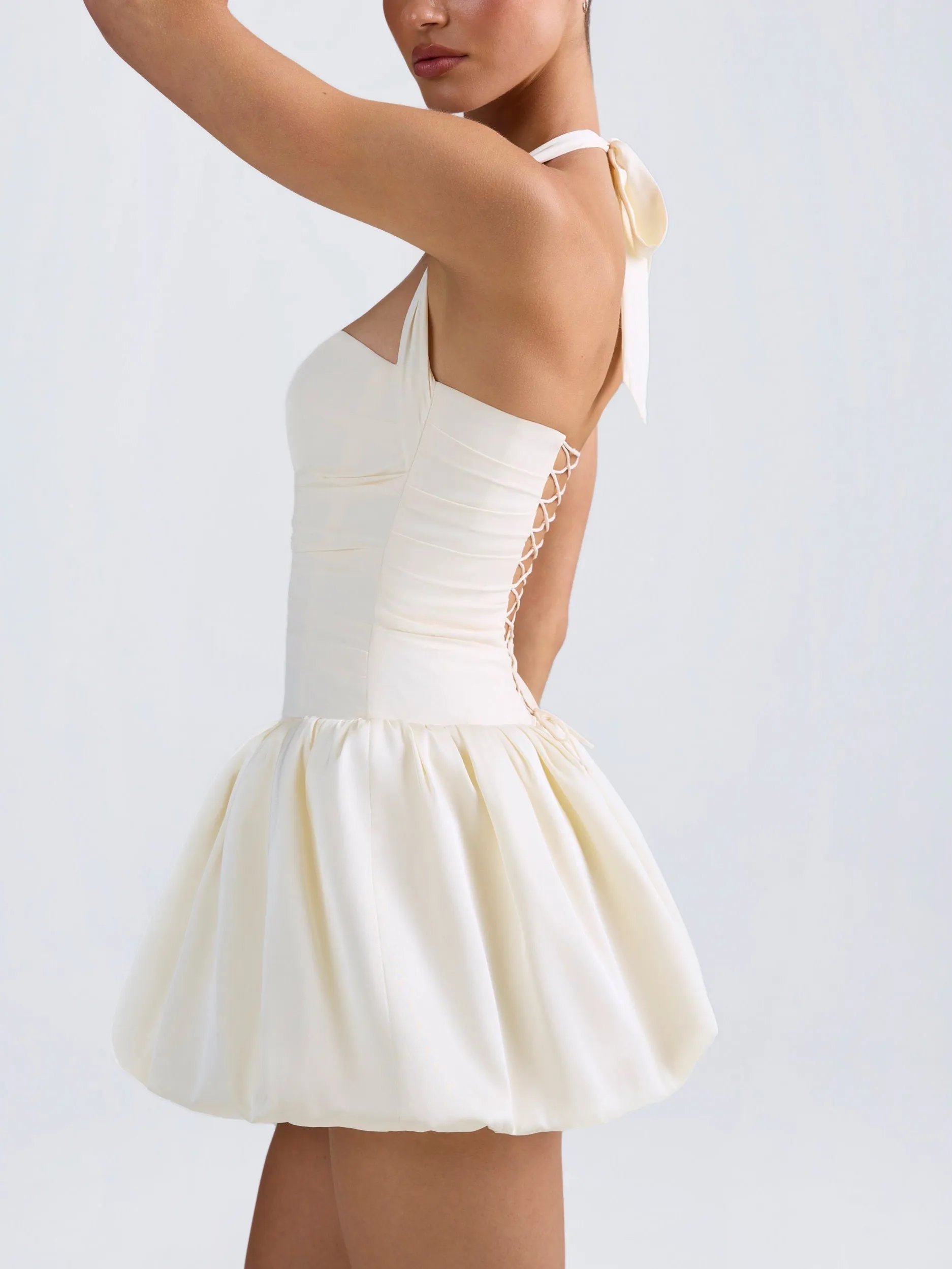JazzHer Ludmila Halterneck Bubble Hem Dress