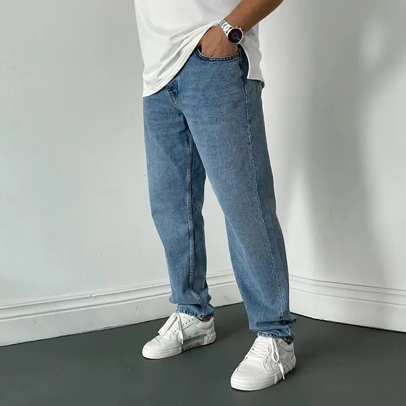 Jean droit simple décontracté vintage