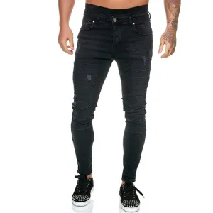 Jean skinny motard couleur unie vintage