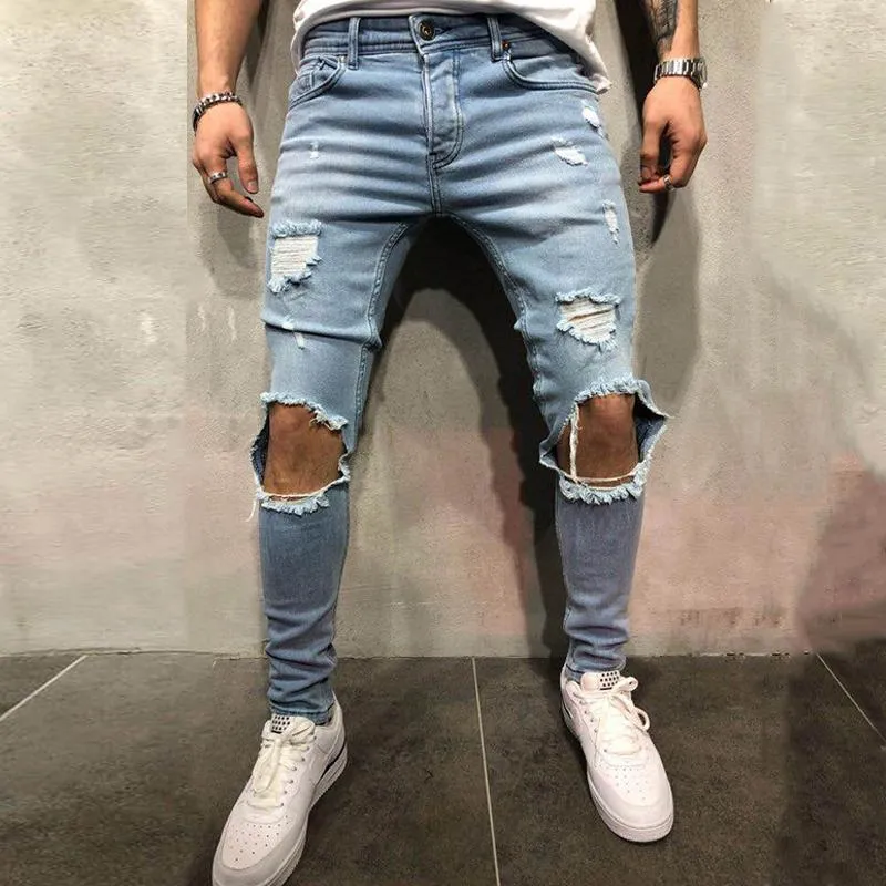 Jeans déchirés décontractés vintage