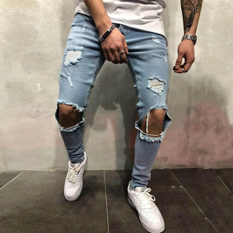Jeans déchirés décontractés vintage