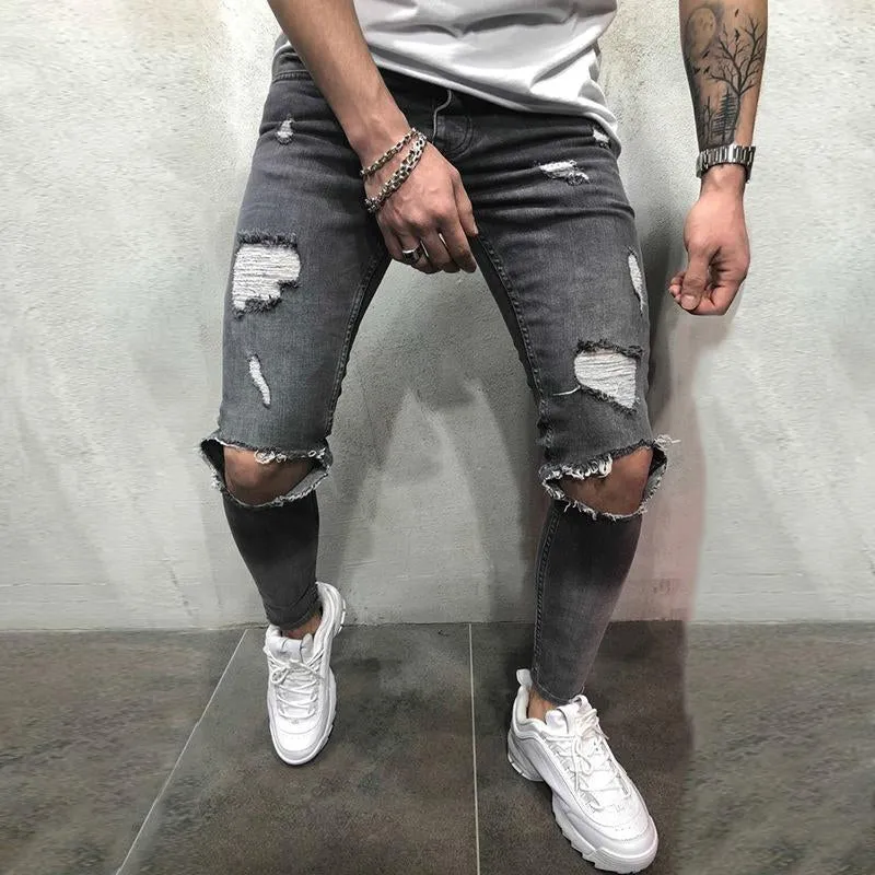 Jeans déchirés décontractés vintage