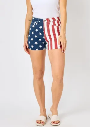 JUDY BLUE Americana Shorts