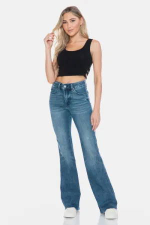 Judy Blue Full Size Tummy Control Cut Hem Flare Jeans ONLINE EXCLUSIVE