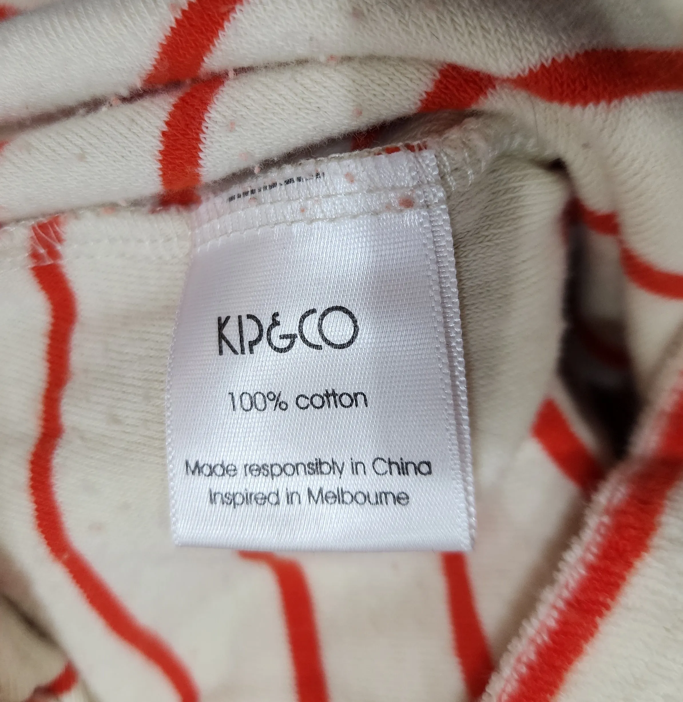 Kip & Co red and cream striped shorts size 6