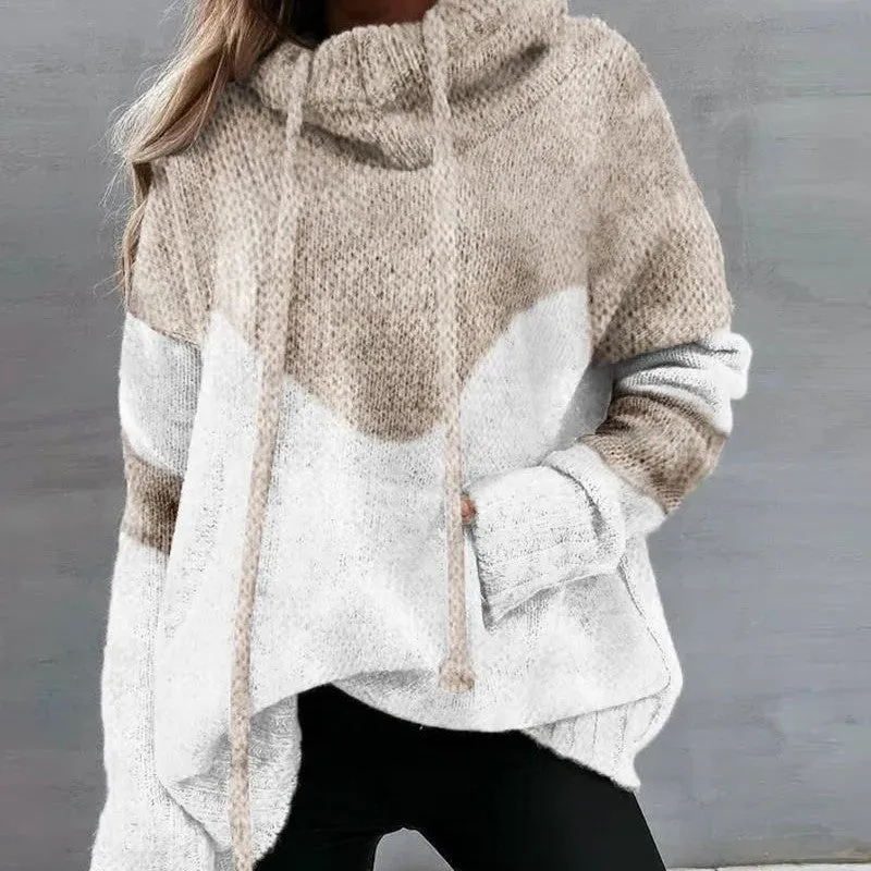 Kvinnors tröja med färgkontrast, perfekt för en modern och trendig look