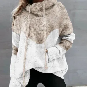 Kvinnors tröja med färgkontrast, perfekt för en modern och trendig look