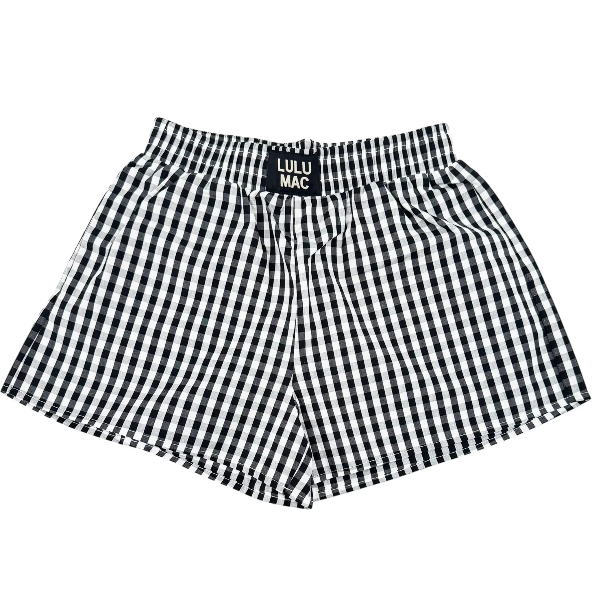 LADIES GINGHAM BOXER SHORTS
