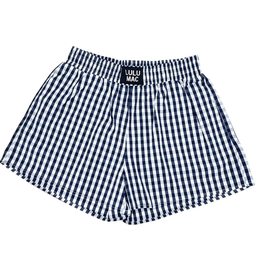 LADIES GINGHAM BOXER SHORTS