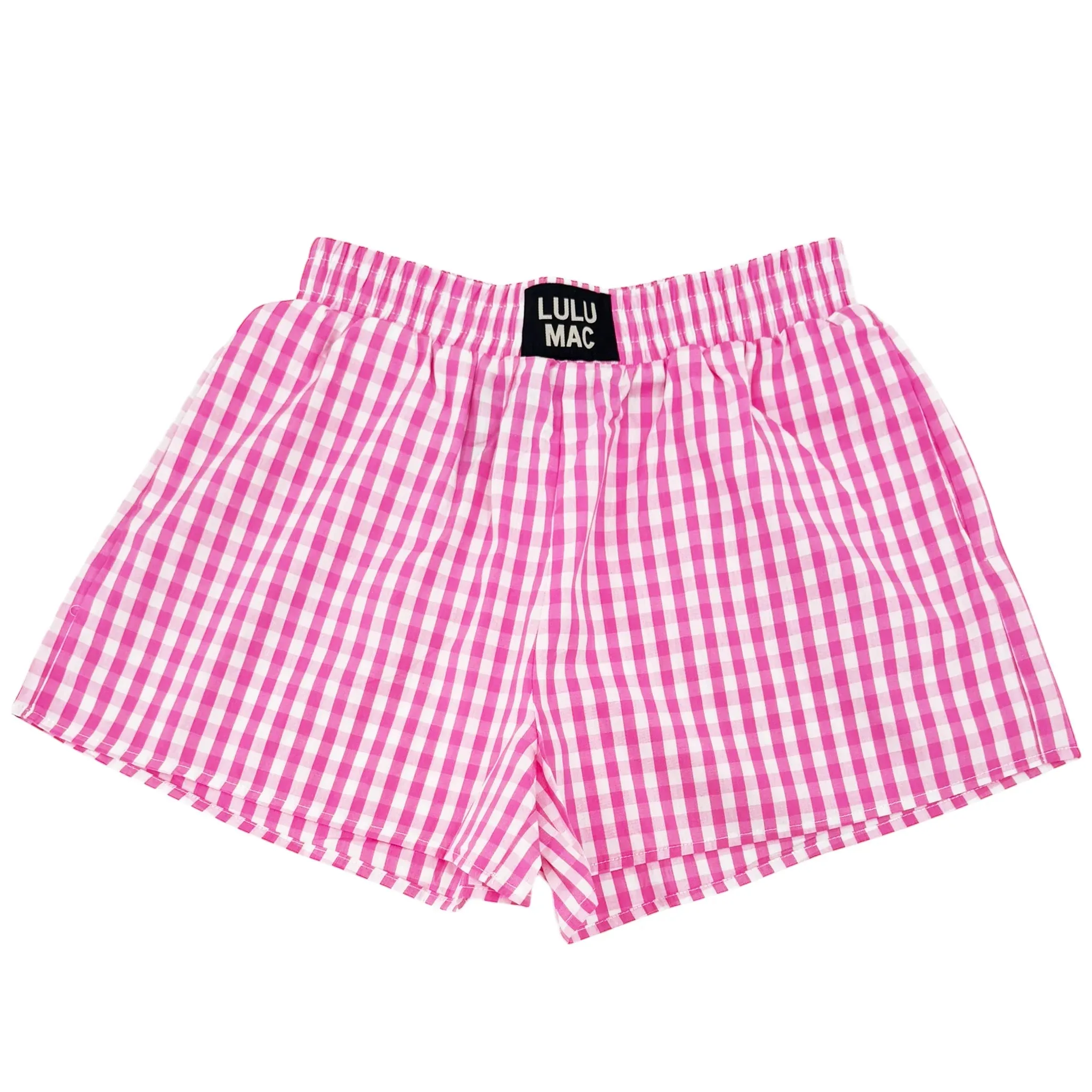 LADIES GINGHAM BOXER SHORTS