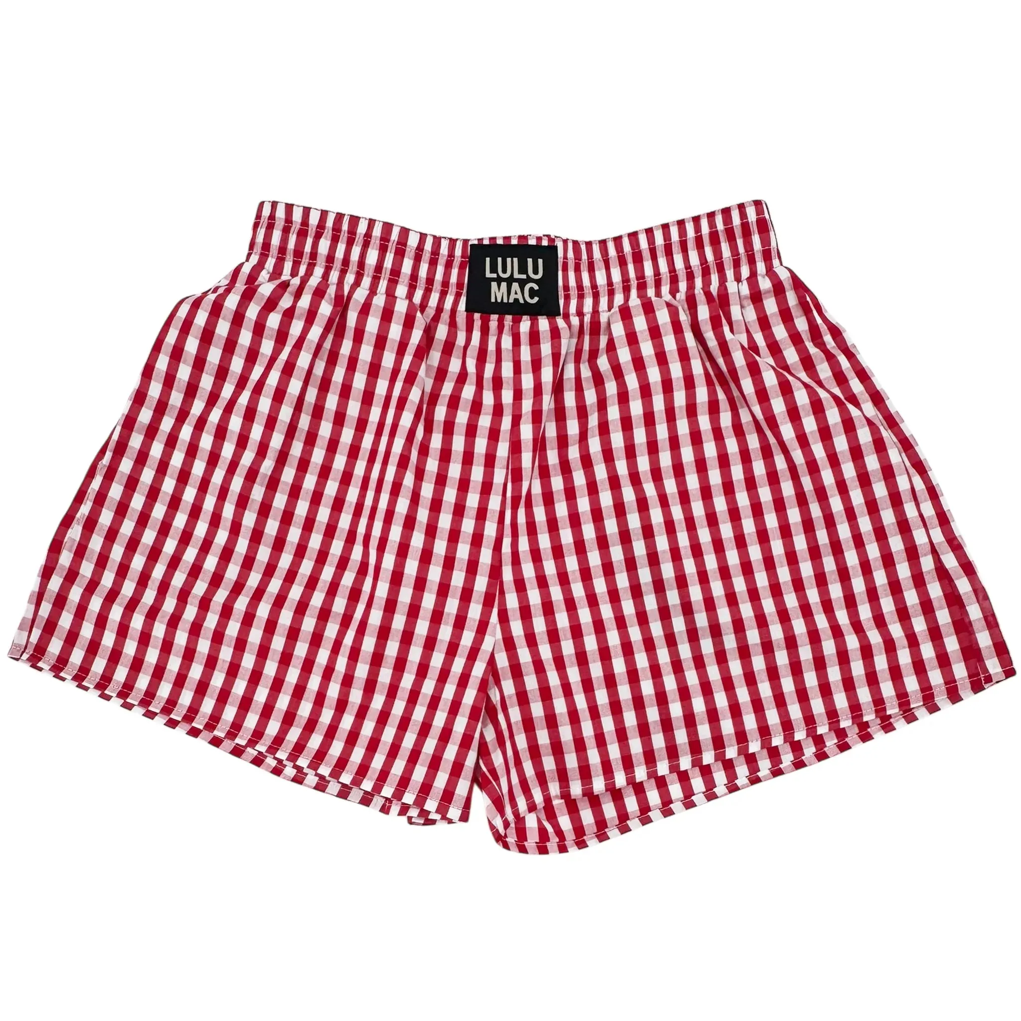 LADIES GINGHAM BOXER SHORTS