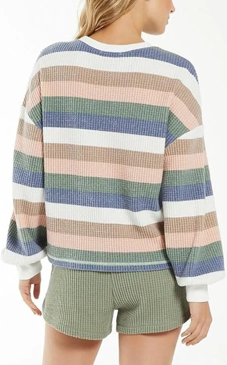 Ladies Sedona Stripe Long Sleeve Zlt214404