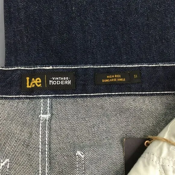 Lee Vintage Modern Jeans Women sz 31 Carpenter Straight High Rise Ankle Dungaree