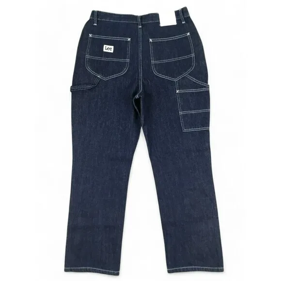 Lee Vintage Modern Jeans Women sz 31 Carpenter Straight High Rise Ankle Dungaree