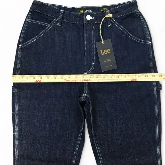 Lee Vintage Modern Jeans Women sz 31 Carpenter Straight High Rise Ankle Dungaree