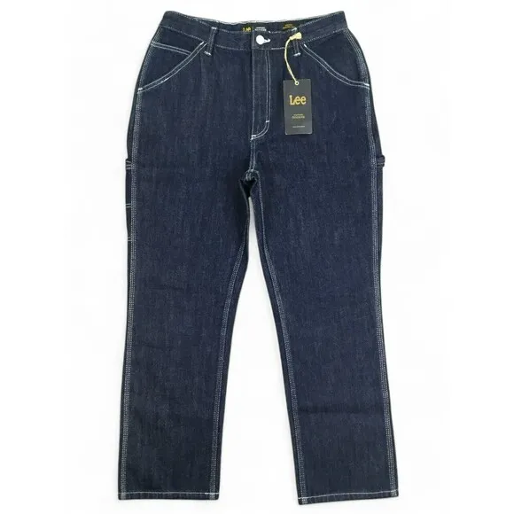 Lee Vintage Modern Jeans Women sz 31 Carpenter Straight High Rise Ankle Dungaree