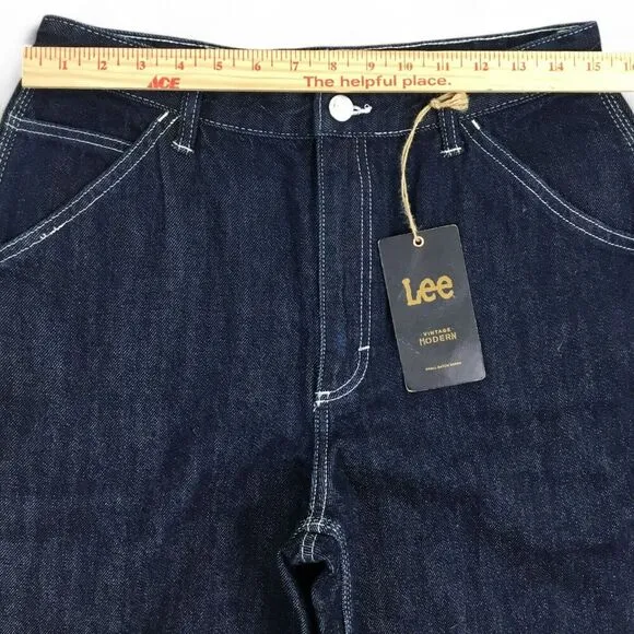 Lee Vintage Modern Jeans Women sz 31 Carpenter Straight High Rise Ankle Dungaree