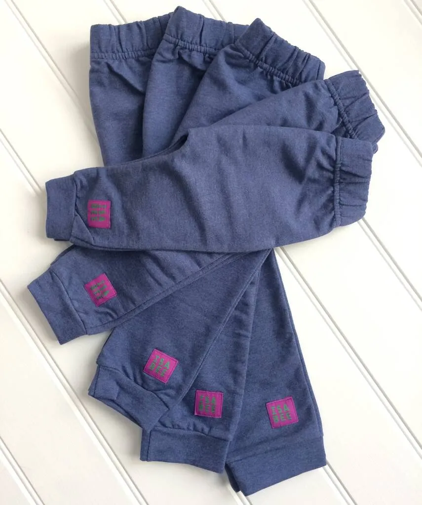 Leggings - Denim Blue with cuffs