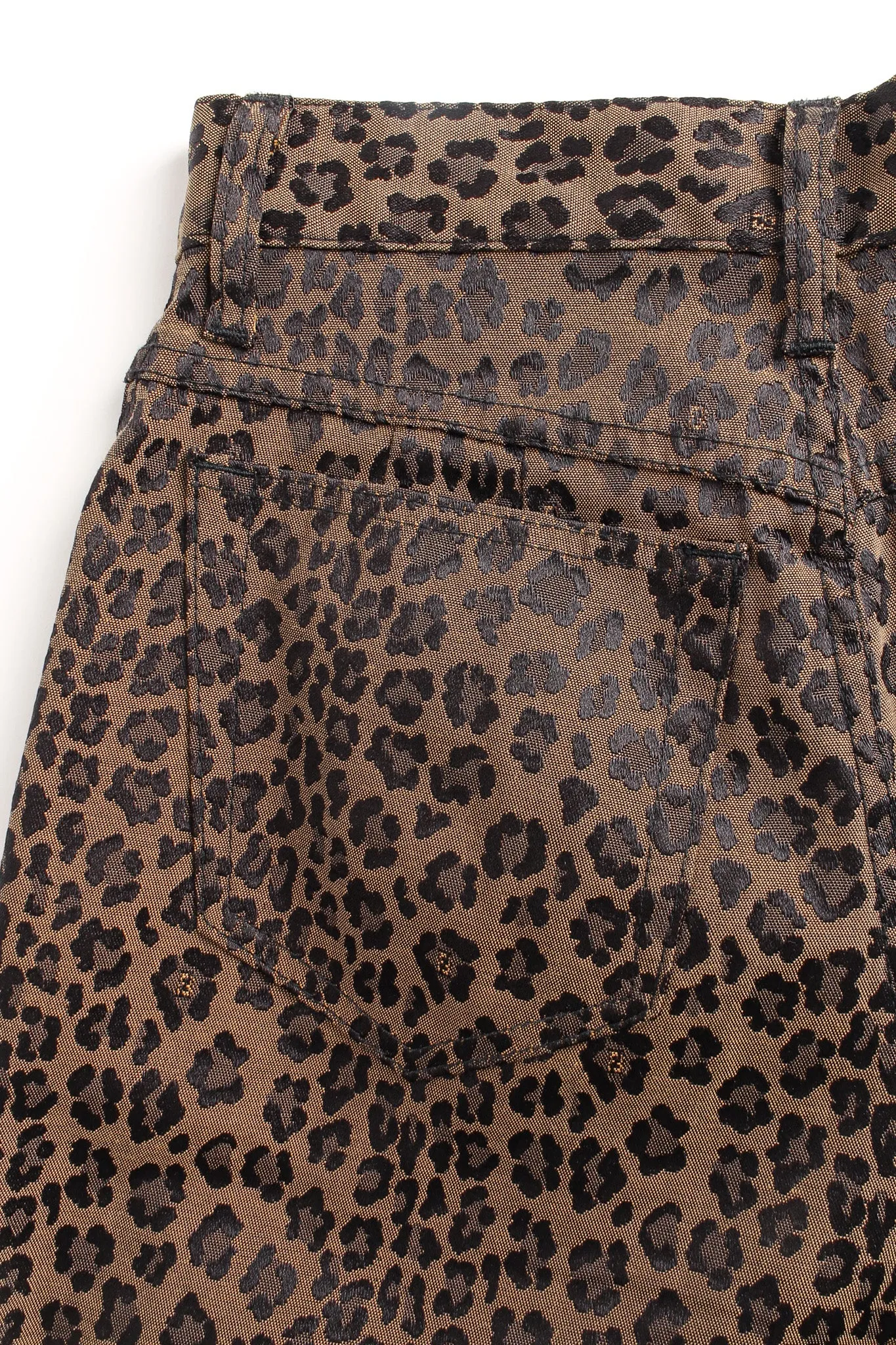 Leopard Signed Logo Print Jeans