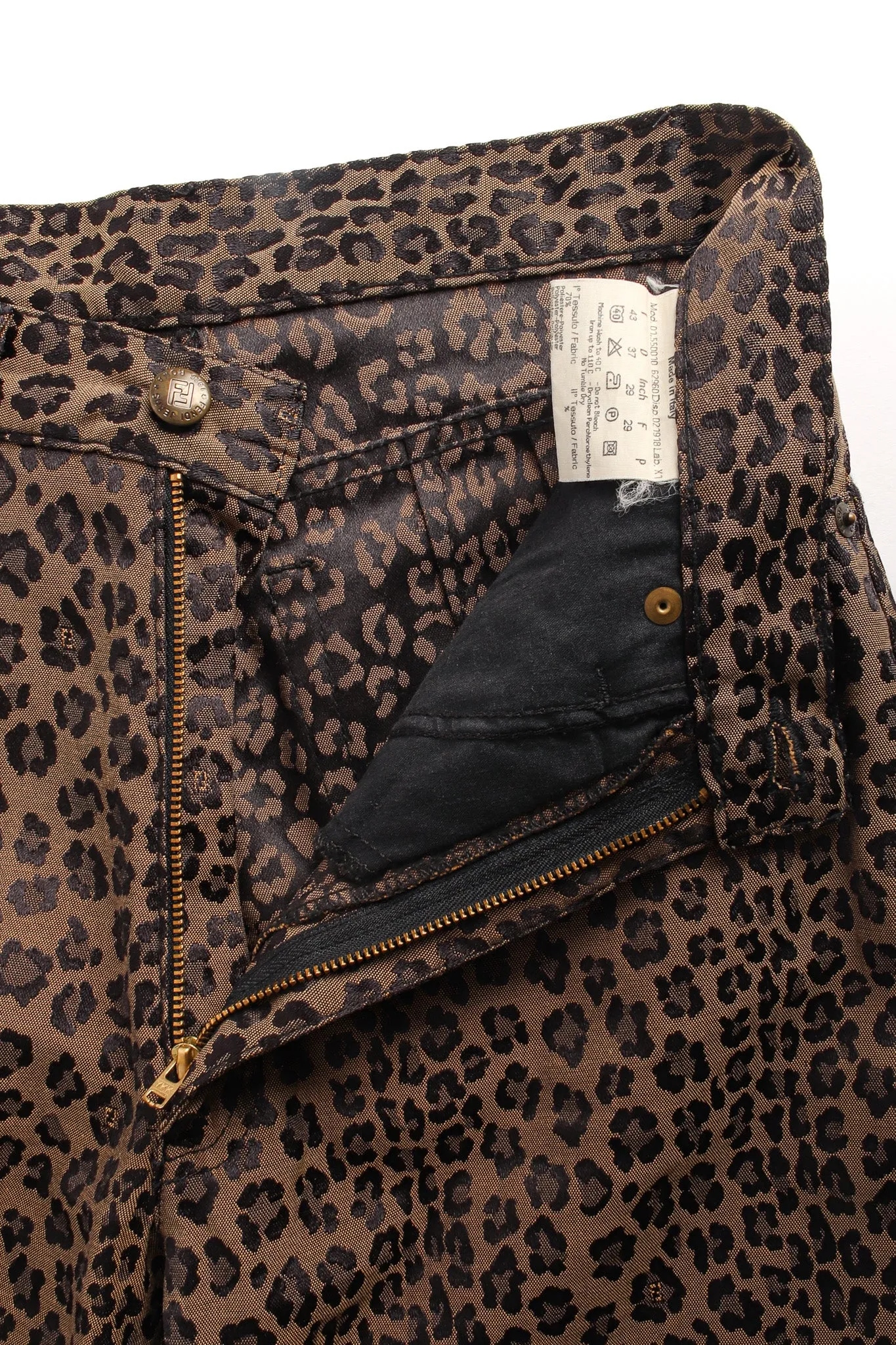 Leopard Signed Logo Print Jeans