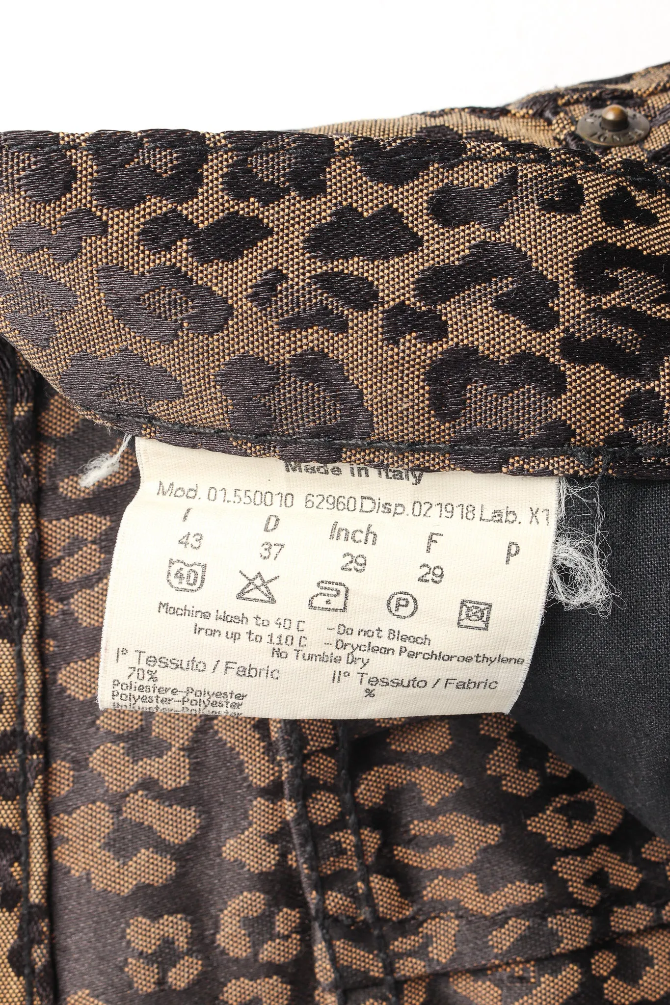 Leopard Signed Logo Print Jeans