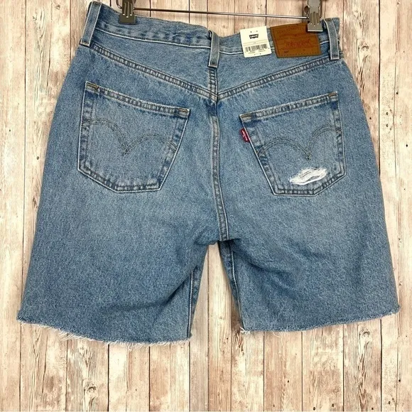 Levi’s 501 90’s Distressed Non Stretch Denim Shorts Size 28 Women