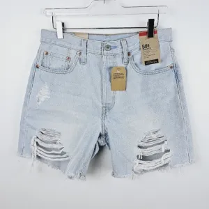 Levi's 501 Light Wash Button Fly Jean Shorts NWT, size 28