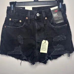 Levi’s 501 Original Fit High Rise Distressed Shorts Sz 24