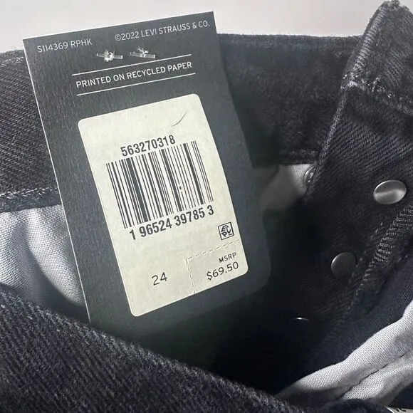 Levi’s 501 Original Fit High Rise Distressed Shorts Sz 24