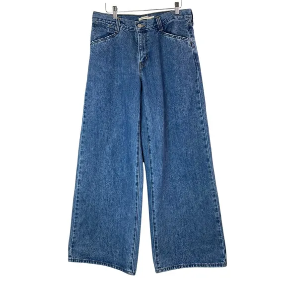 LEVI'S '94 Baggy Wide-Leg Relaxed-Fit denim Jeans in medium wash Size 28