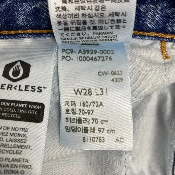 LEVI'S '94 Baggy Wide-Leg Relaxed-Fit denim Jeans in medium wash Size 28