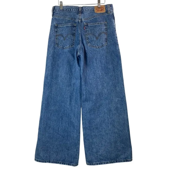 LEVI'S '94 Baggy Wide-Leg Relaxed-Fit denim Jeans in medium wash Size 28