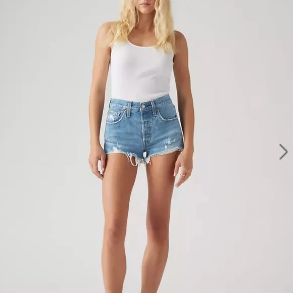 Levi's Premium BUNDLE (2) 501 ORIGINAL FIT HIGH RISE WOMEN'S SHORTS Size 28