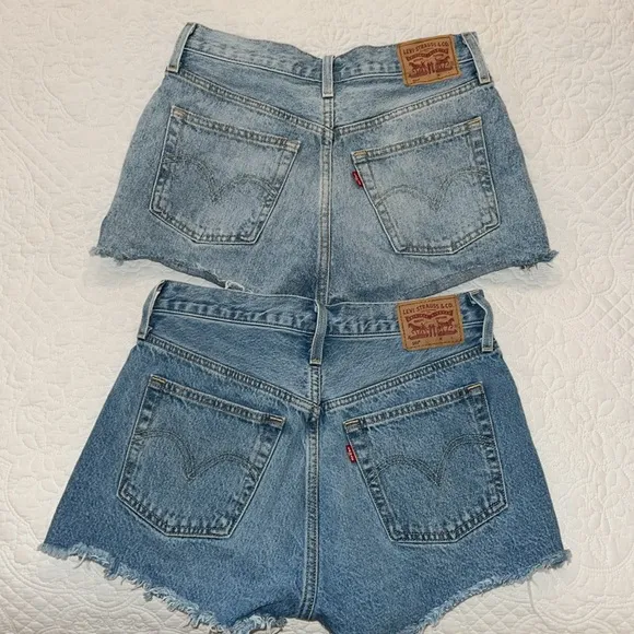 Levi's Premium BUNDLE (2) 501 ORIGINAL FIT HIGH RISE WOMEN'S SHORTS Size 28
