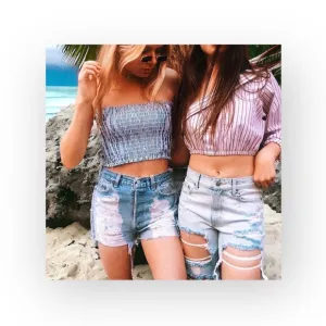 LF Furst of a Kind ★ Upcycled Vintage Levi's® ★ Lace Cut Off Denim Jeans Shorts