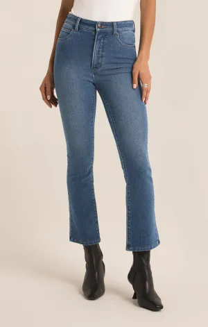 Lia Ankle Kick Flare Denim Pant / Vintage Indigo