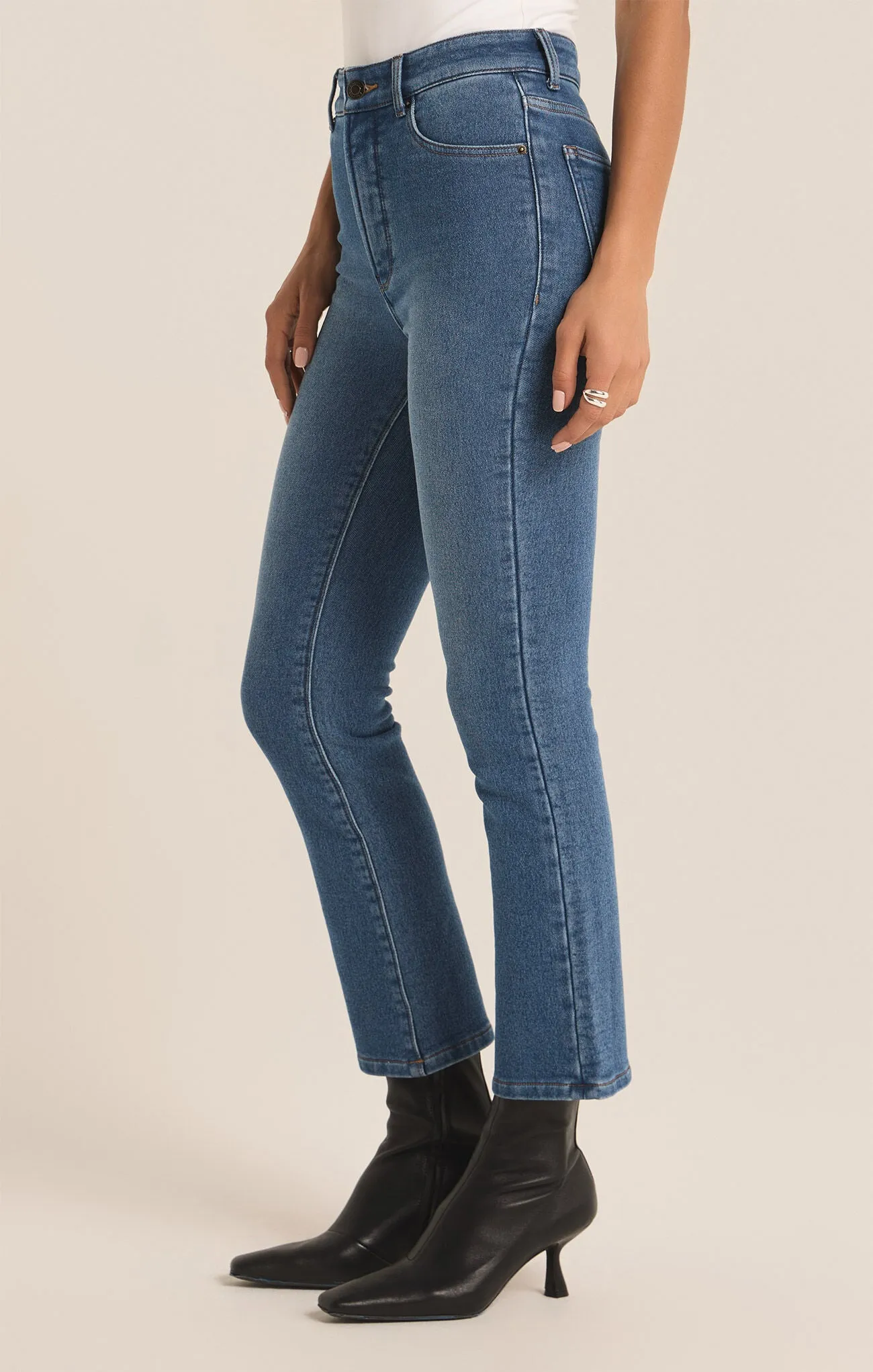 Lia Ankle Kick Flare Denim Pant / Vintage Indigo