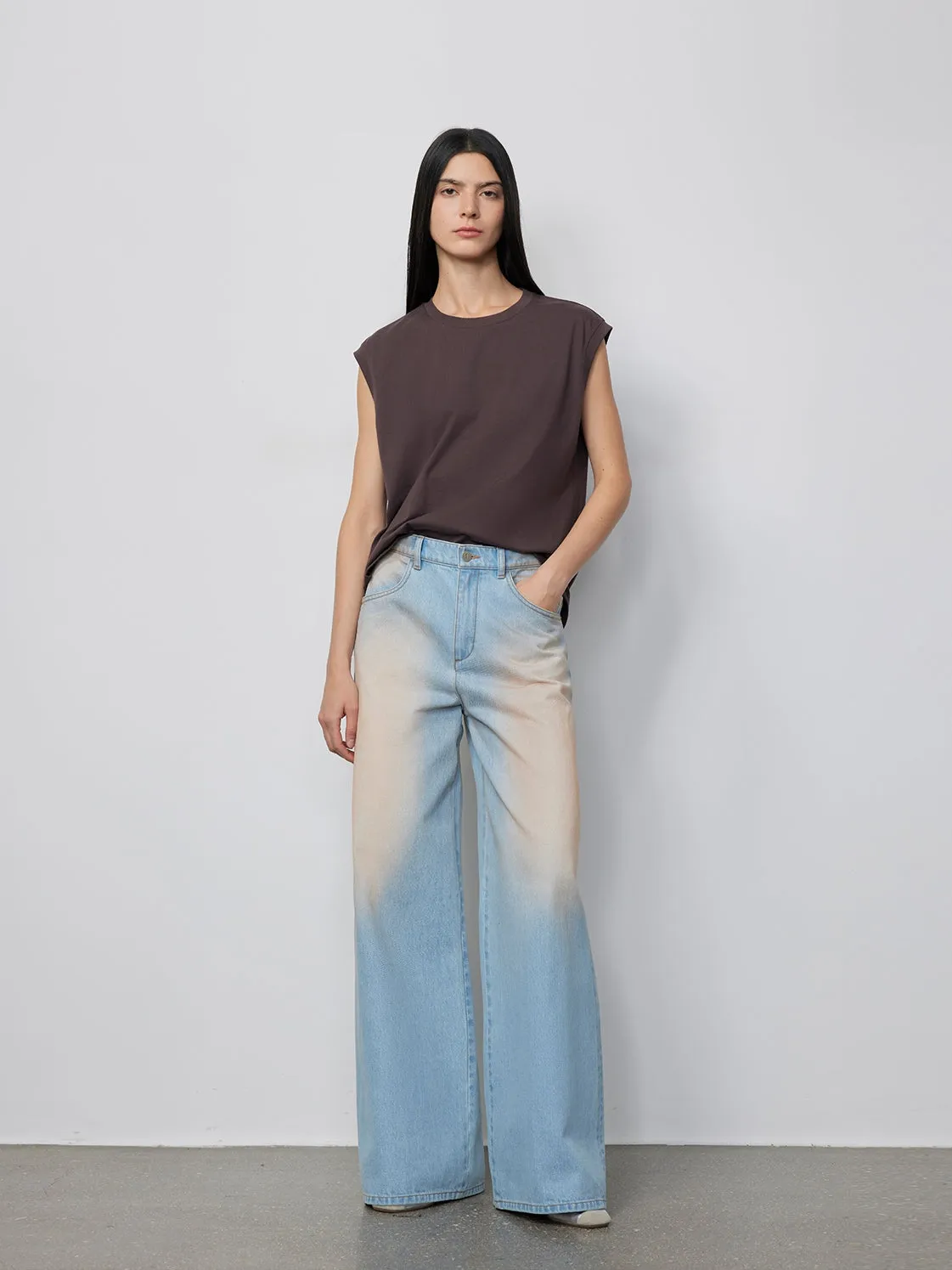 Light Blue Wide-Leg Jeans