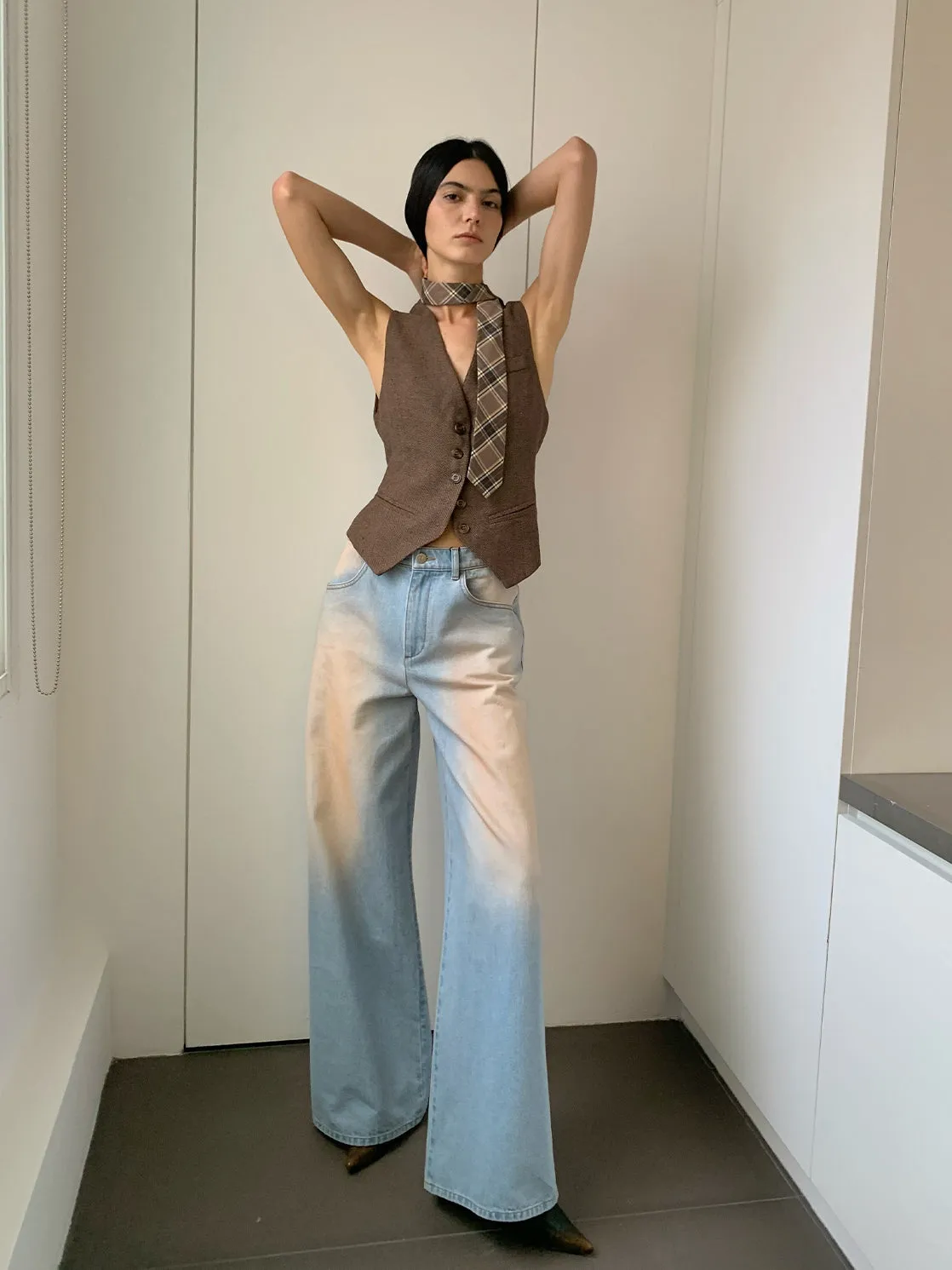 Light Blue Wide-Leg Jeans