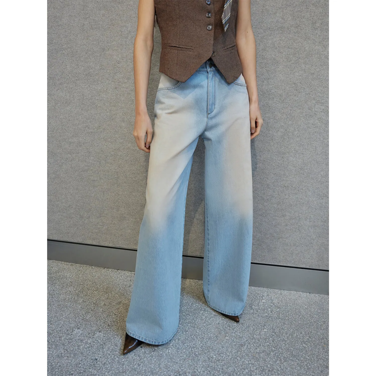 Light Blue Wide-Leg Jeans