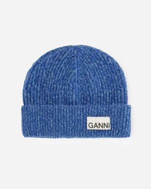 Light Structured Rib Knit Beanie - Nautical Blue