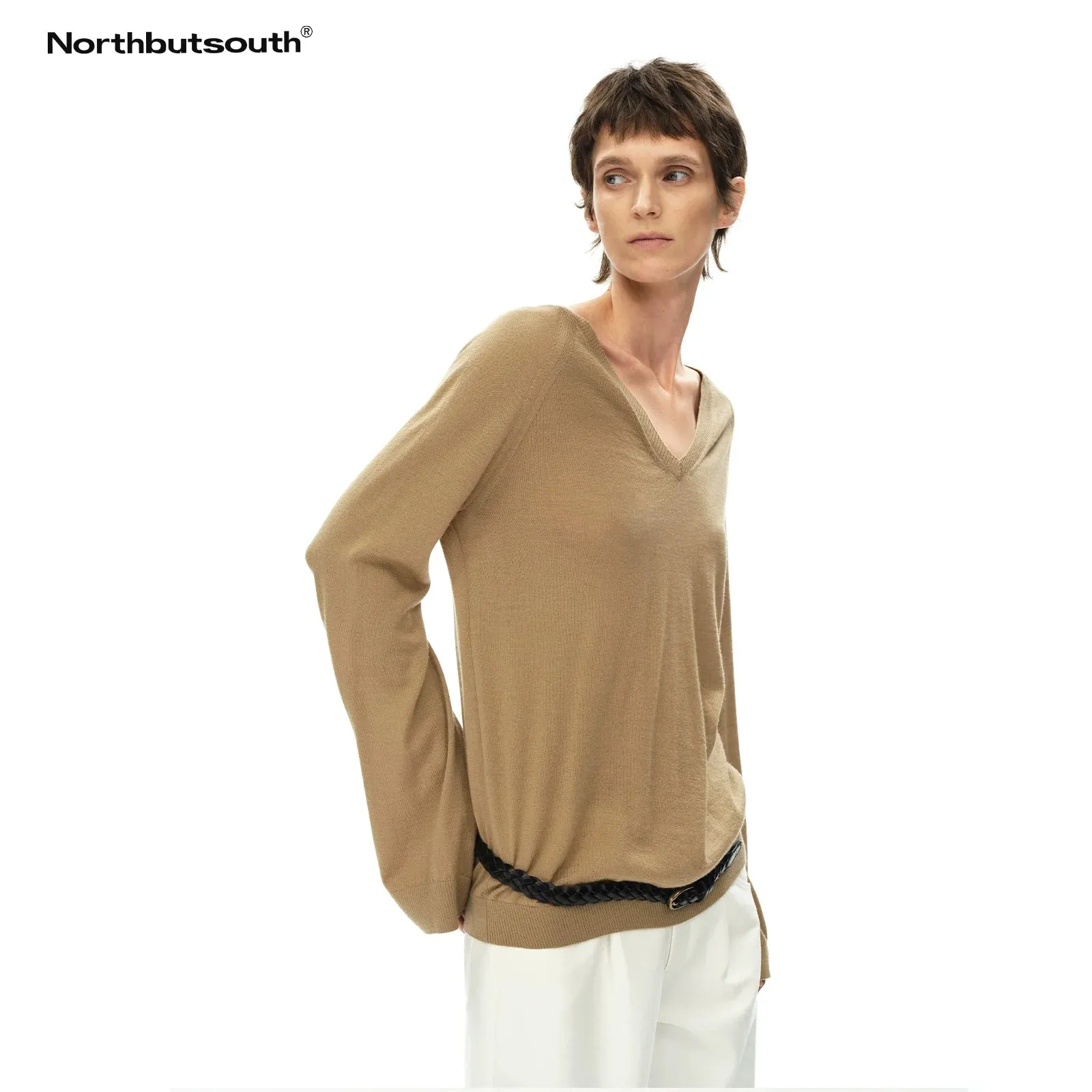 Lightweight Wool V-Neck Sweater